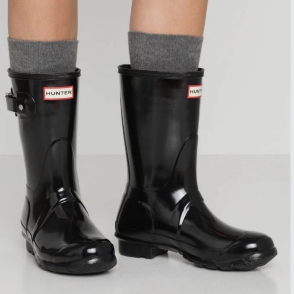 🆕️ Hunter Chelsea Women's Black Rain Boots. Size: 7.